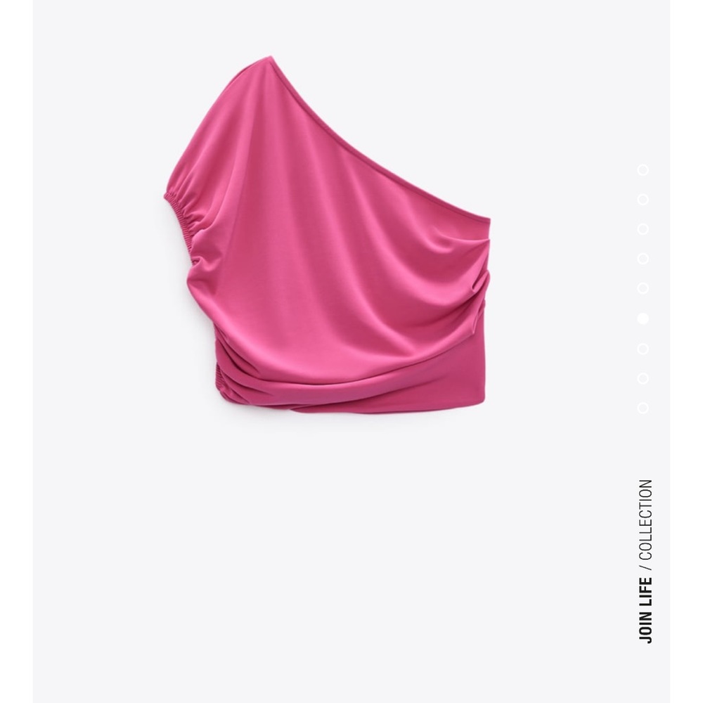 ZARA BLOGGERS FAV DRAPED ASYMMETRIC TOP - Picture 8 of 9
